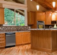 open rustic kitchen design